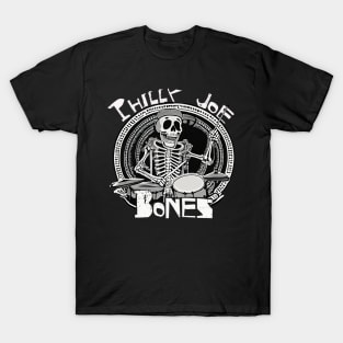 Funny Jazz Halloween TShirt, Philly Joe Bones Jazz Musician Drummer Gift T-Shirt, Bebop Drum Set Trick or Treat Music Novelty Tee T-Shirt